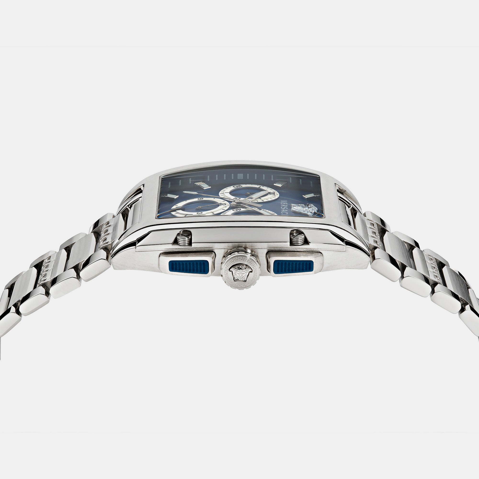 Versace Men Tonneau Blue watch