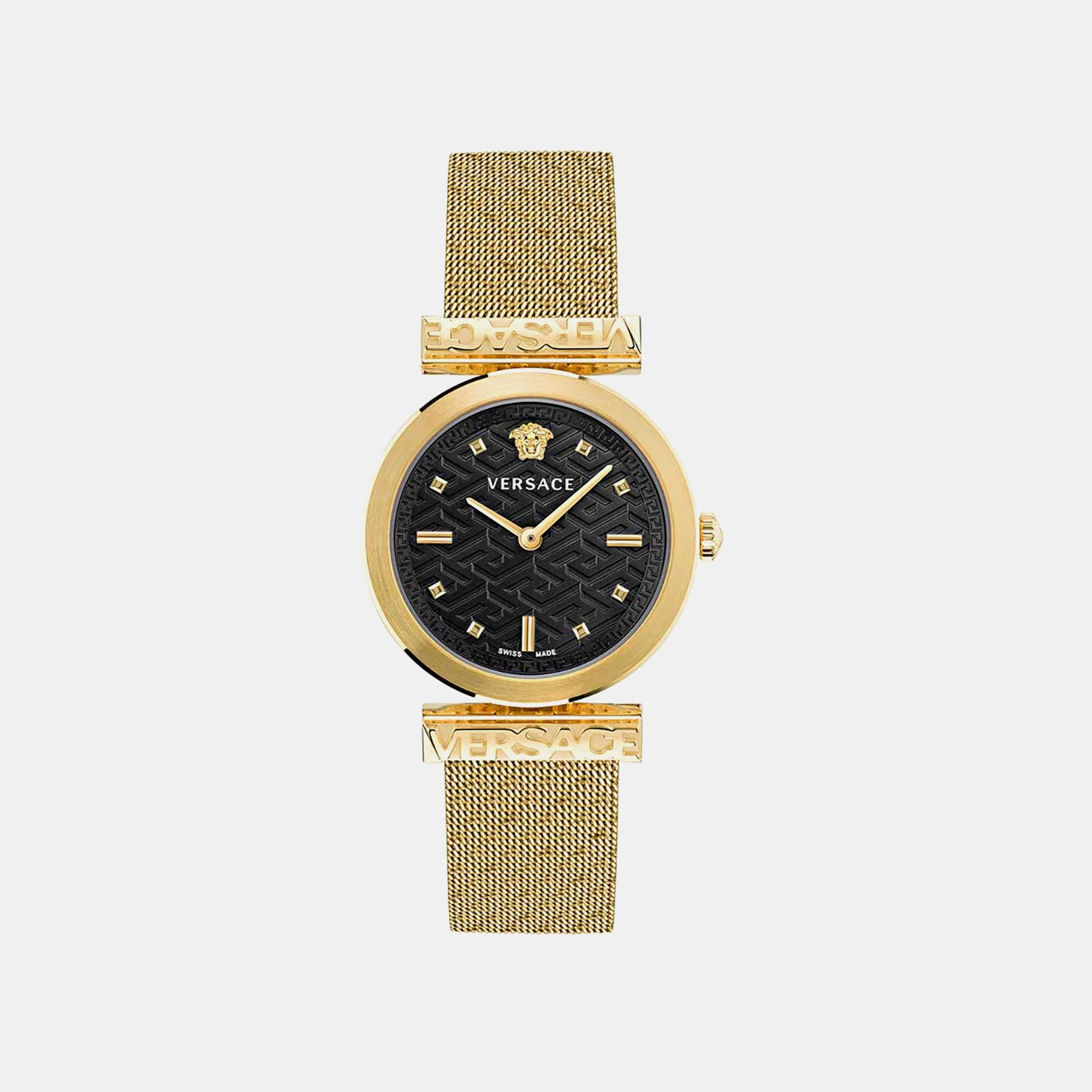 Versace Regalia(Wc-6J) Women Quartz Black Dial Analog Mesh Watch VE6J00723