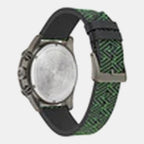 Greca Dome Men Quartz Black Dial Chronograph Leather Watch VE6K00223