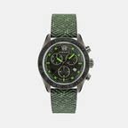 Greca Dome Men Quartz Black Dial Chronograph Leather Watch VE6K00223