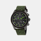 Greca Dome Men Quartz Black Dial Chronograph Leather Watch VE6K00223