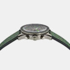 Greca Dome Men Quartz Black Dial Chronograph Leather Watch VE6K00223