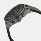 Greca Dome Men Quartz Black Dial Chronograph Leather Watch VE6K00223