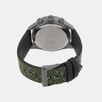 Greca Dome Men Quartz Black Dial Chronograph Leather Watch VE6K00223