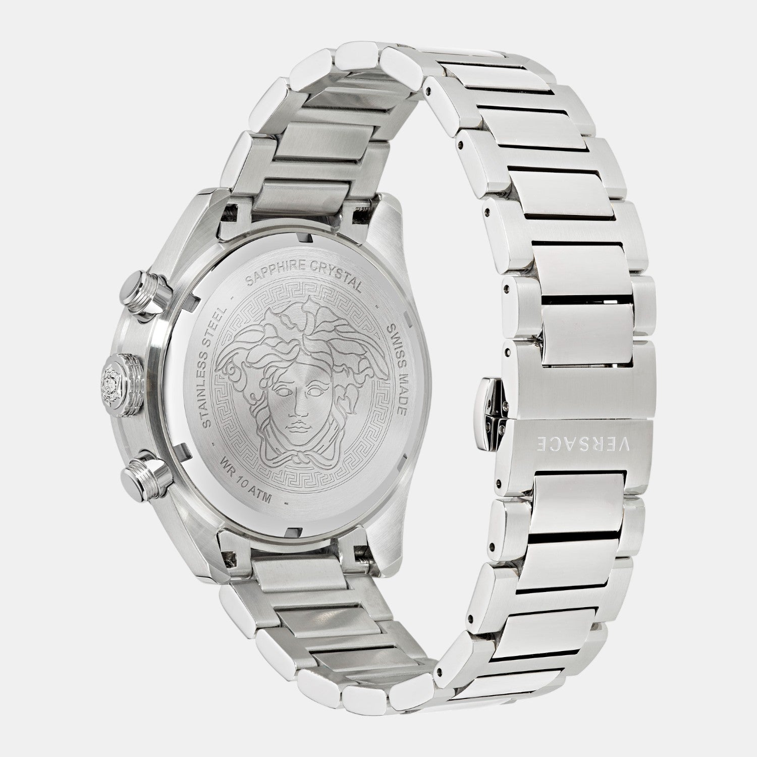 Greca Dome Men Quartz Blue Dial Chronograph Stainless Steel Watch VE6K00323