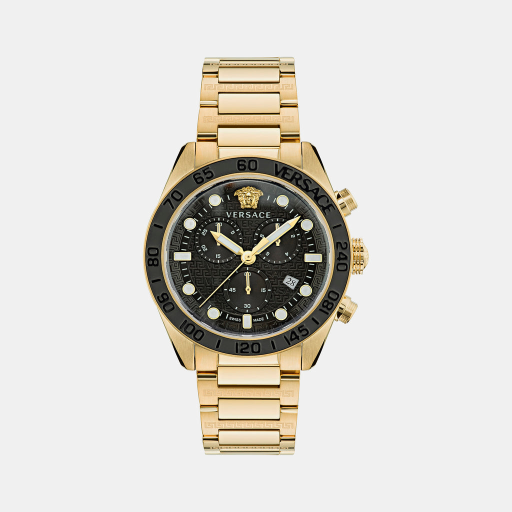 Versace Round Black Chronograph watch