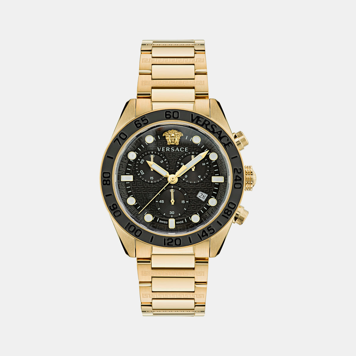 Versace Round Black Chronograph watch
