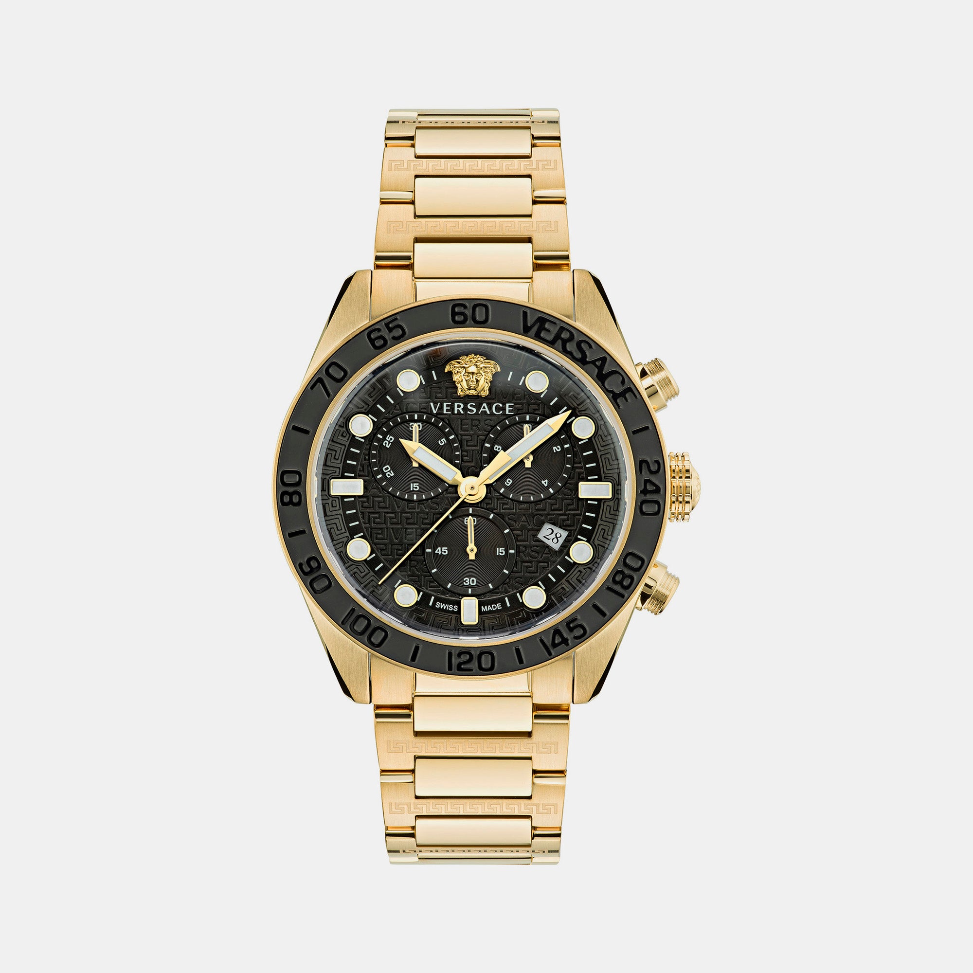 Versace Round Black Chronograph watch