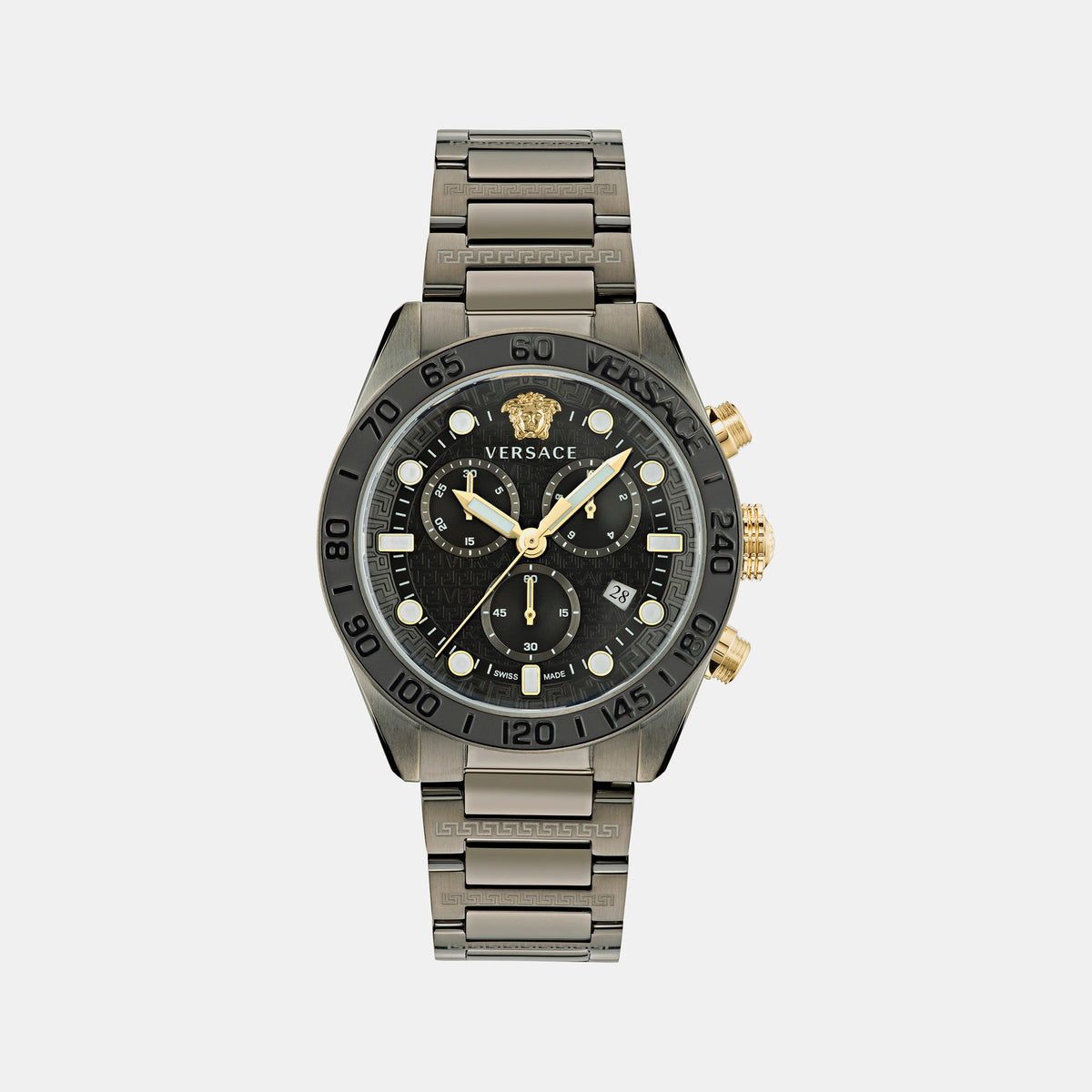 Versace Round Black Chronograph watch