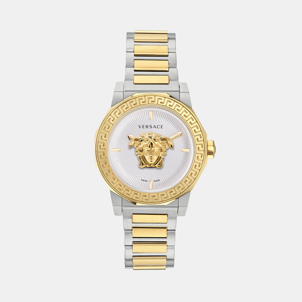 Medusa Deco Women Quartz Silver Dial Analog Stainless Steel Watch VE7B00423