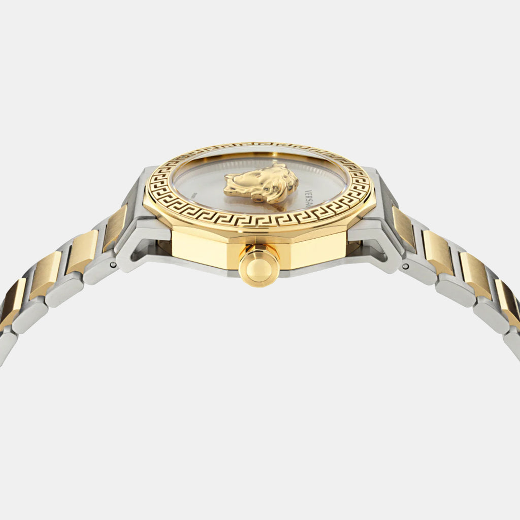 Medusa Deco Women Quartz Silver Dial Analog Stainless Steel Watch VE7B00423