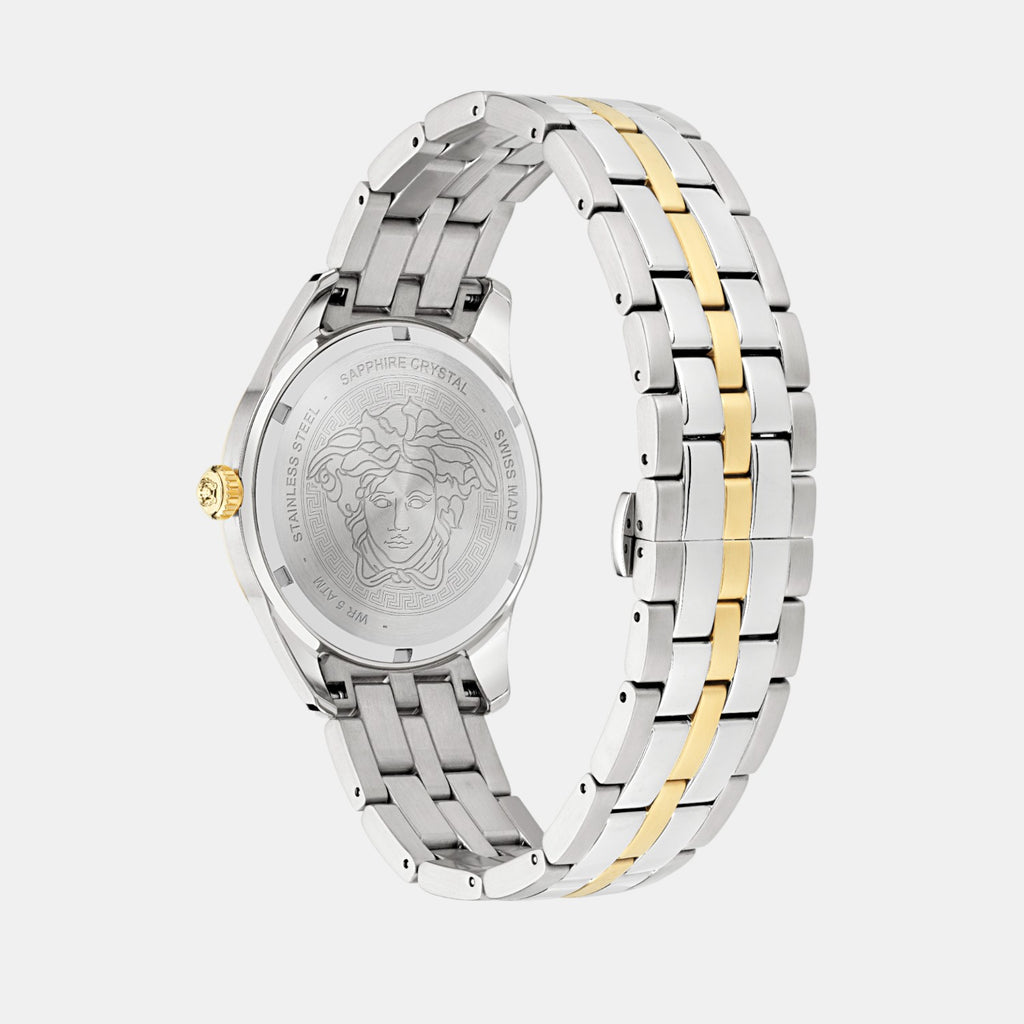 Greca Time Men Quartz Green Dial Analog Stainless Steel Watch VE7C00623