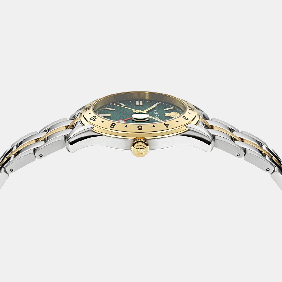 Greca Time Men Quartz Green Dial Analog Stainless Steel Watch VE7C00623