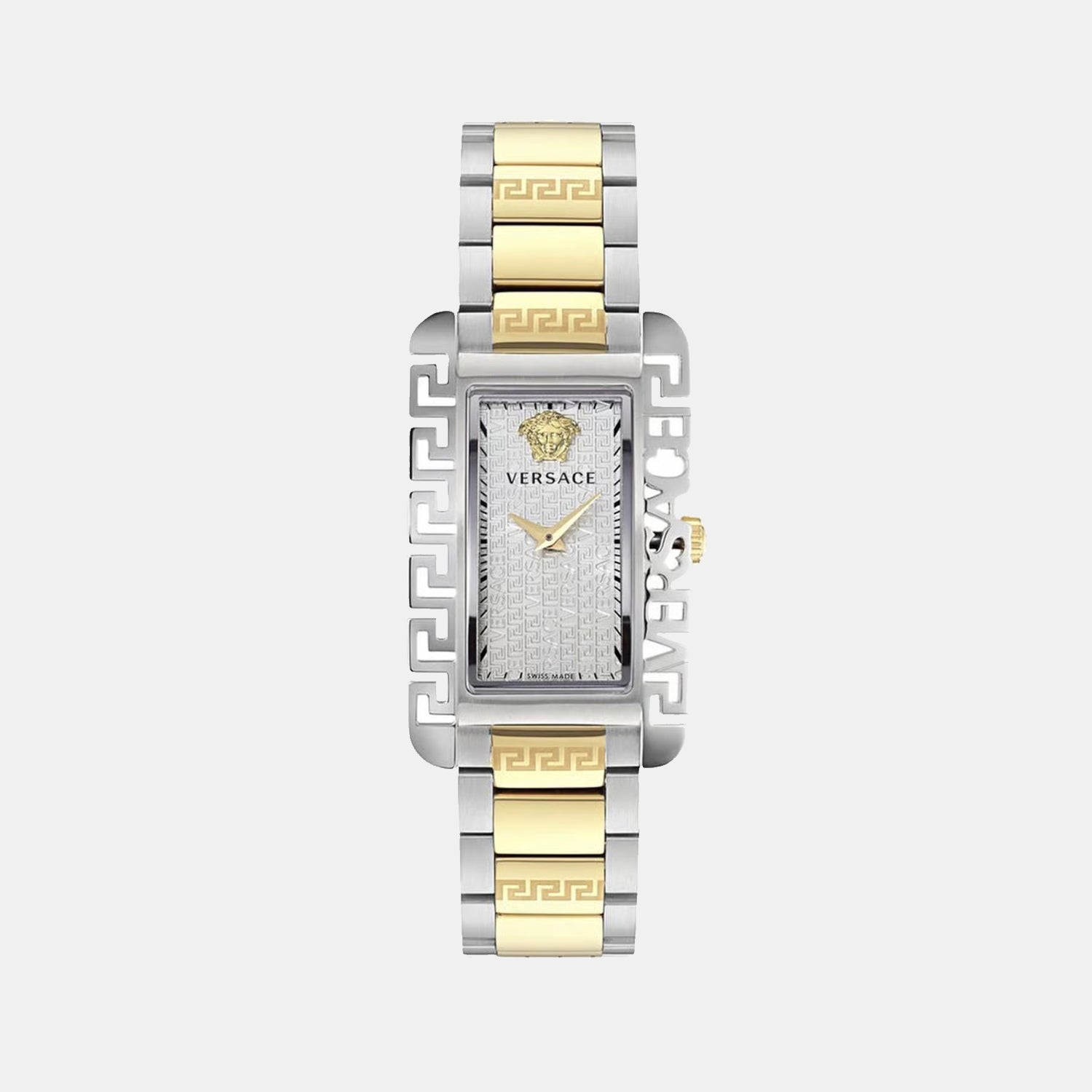 Men Quartz Silver White Dial Analog Stainless Steel Watch VE7D00323