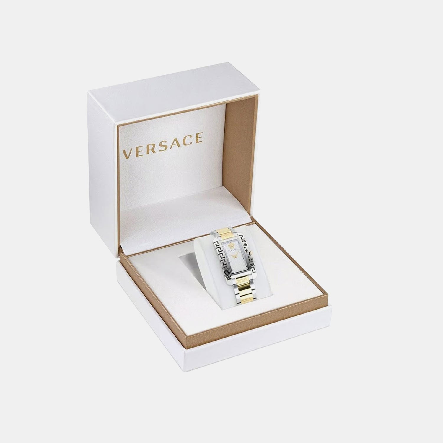 Men Quartz Silver White Dial Analog Stainless Steel Watch VE7D00323