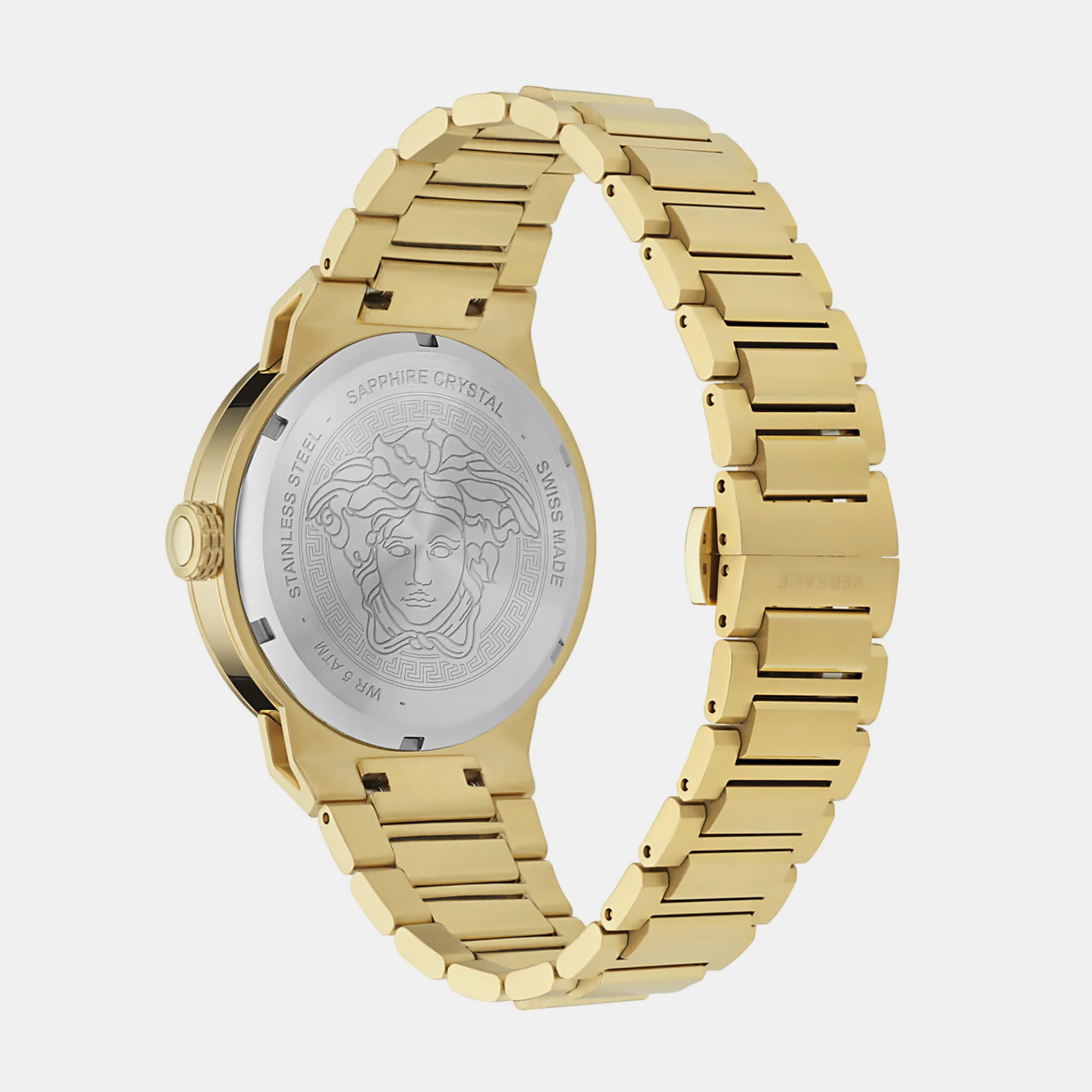 Medusa Infinite Men Quartz Black Dial Analog Stainless Steel Watch VE7E00623