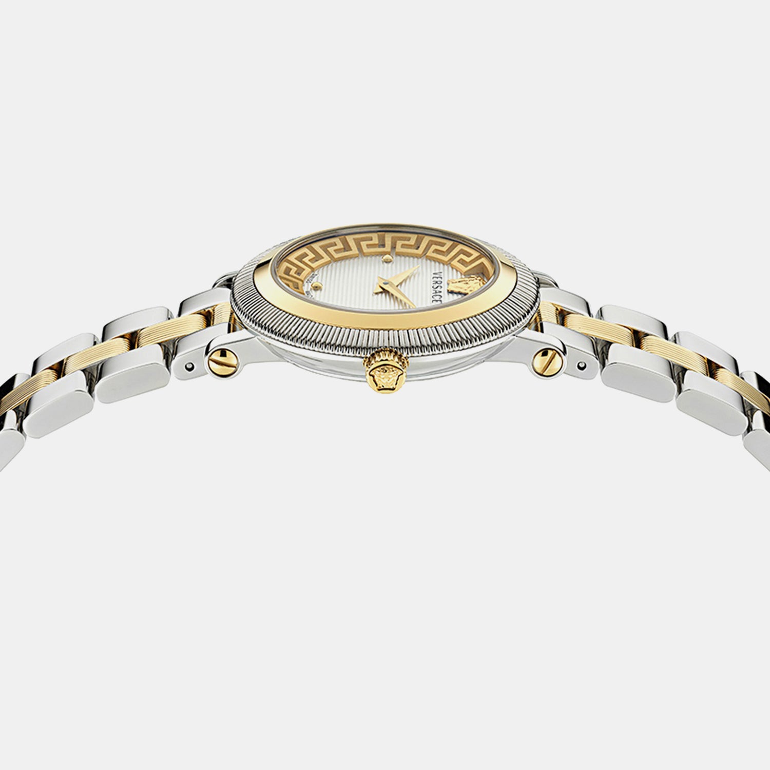 Greca Flourish Women Quartz White Dial Analog Stainless Steel Watch VE7F00423