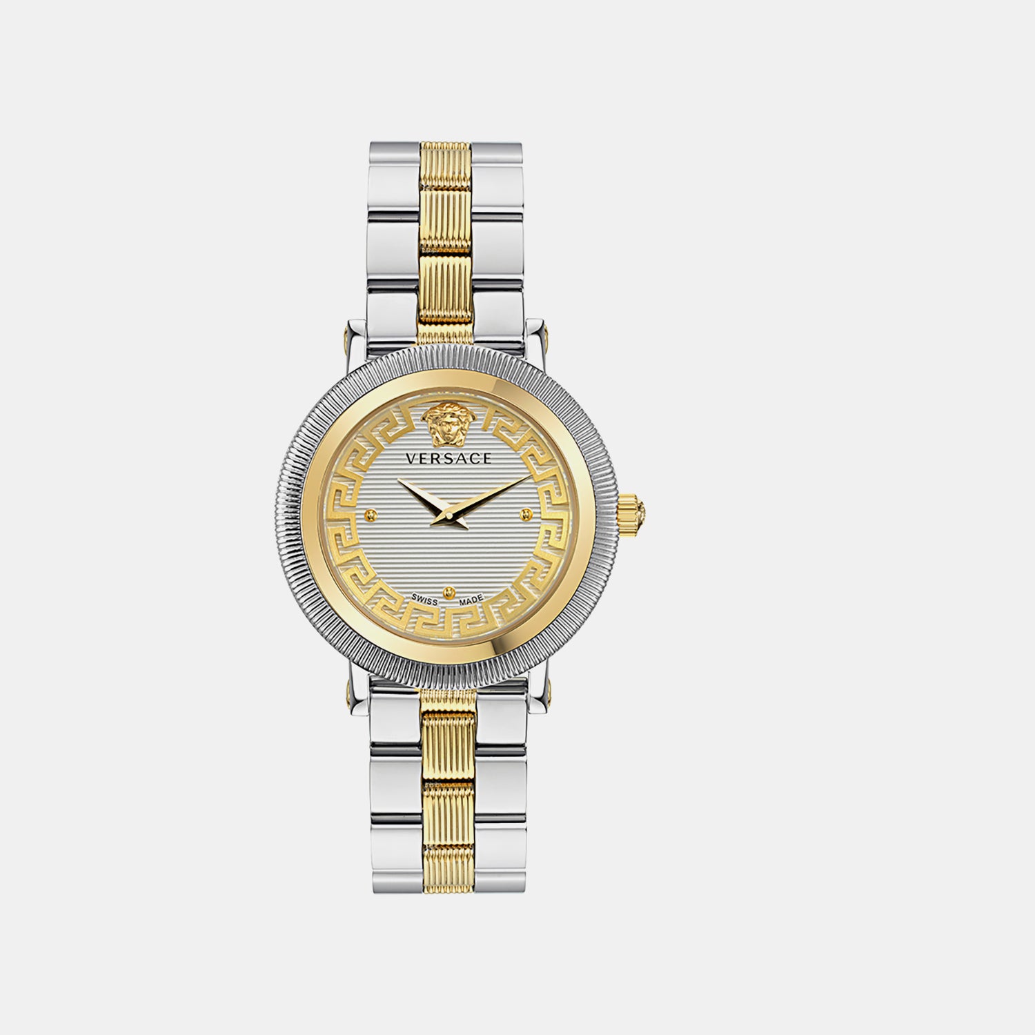 Greca Flourish Women Quartz White Dial Analog Stainless Steel Watch VE7F00423