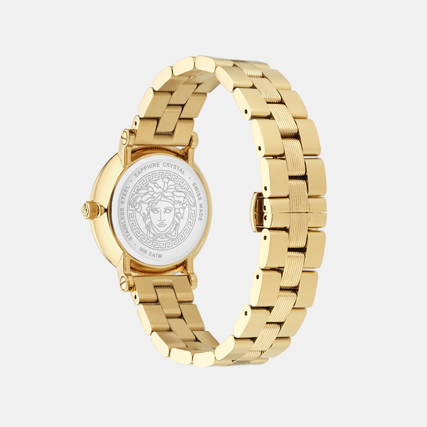 Greca Flourish Women Quartz Black Dial Analog Stainless Steel Watch VE7F00623