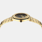 Greca Logo Moonphase Unisex Quartz Black Dial Analog Stainless Steel Watch VE7G00323