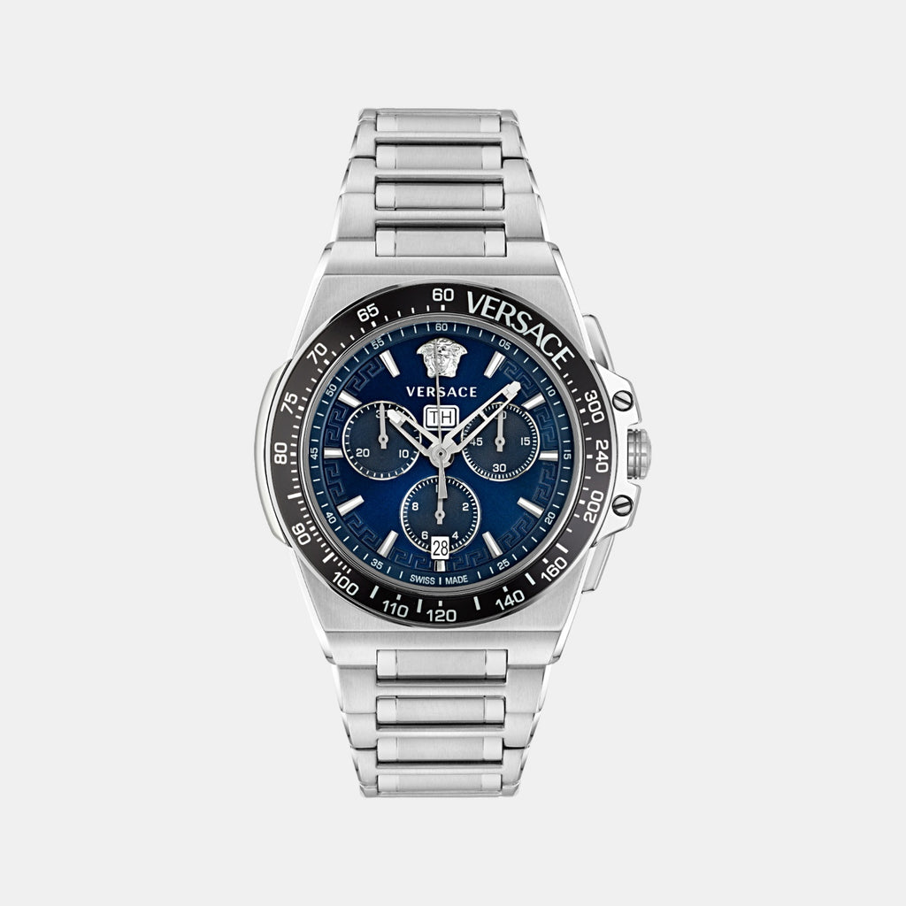 Greca Extreme Men Quartz Blue Dial Chronograph Stainless Steel Watch VE7H00423