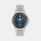Greca Extreme Men Quartz Blue Dial Chronograph Stainless Steel Watch VE7H00423