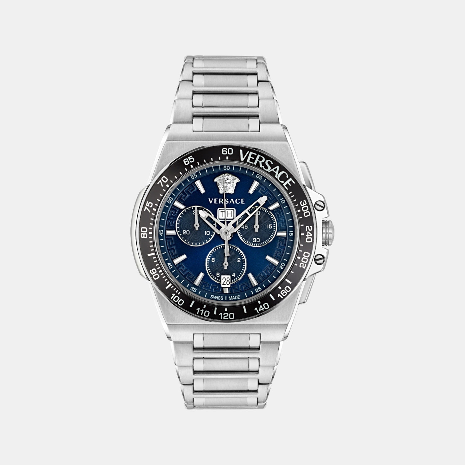 Greca Extreme Men Quartz Blue Dial Chronograph Stainless Steel Watch VE7H00423