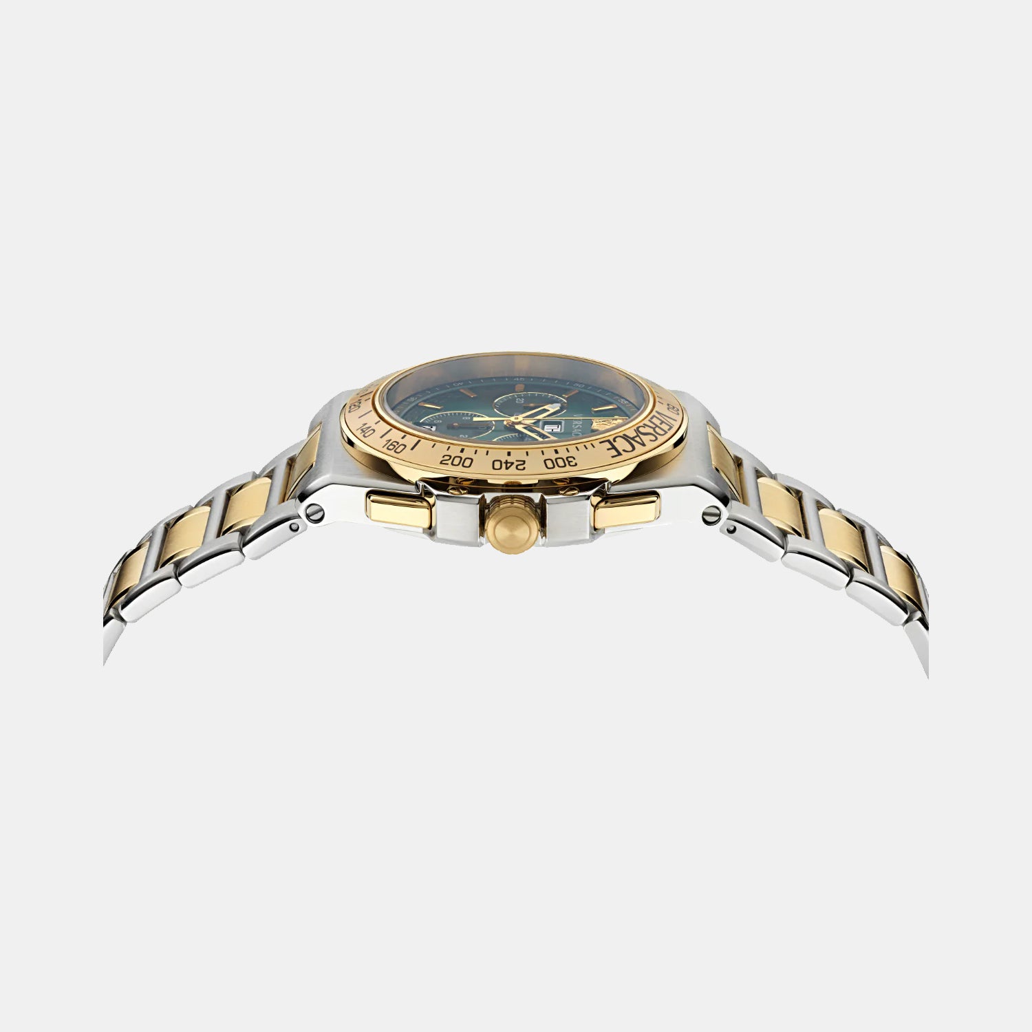 Greca Men Quartz Green Dial Chronograph Stainless Steel Watch VE7H00523