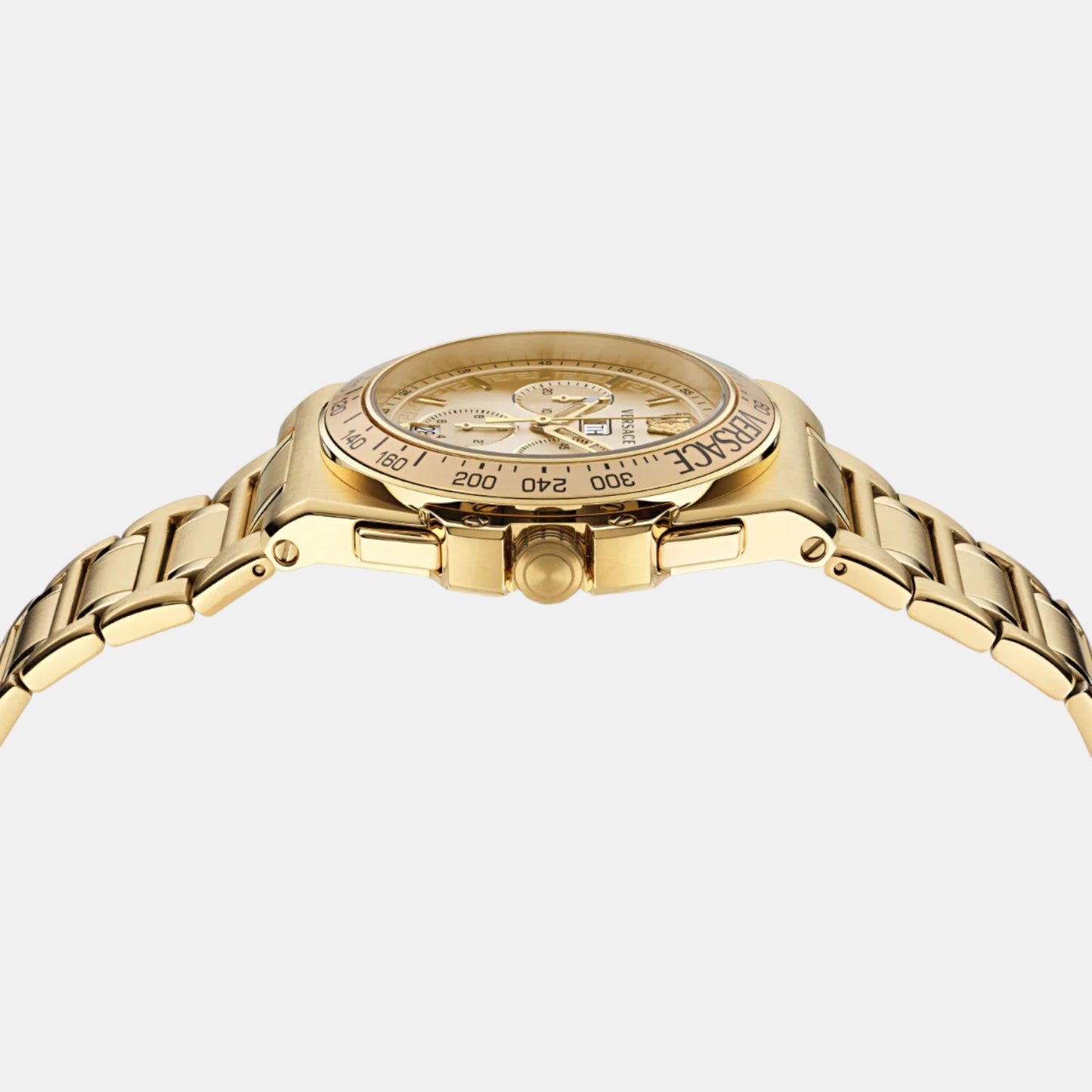 Greca Extreme Men Quartz Gold Dial Chronograph Stainless Steel Watch VE7H00723