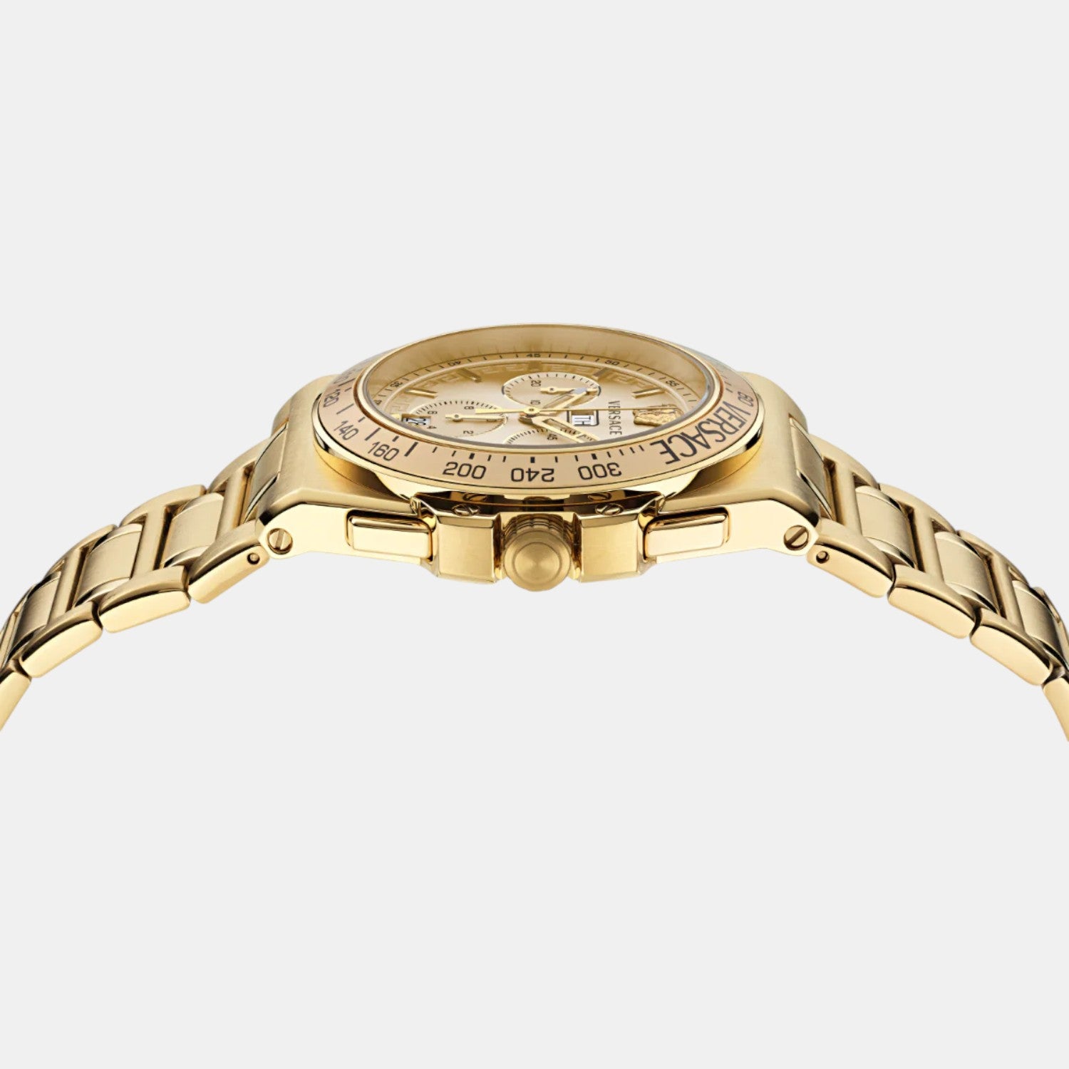 Greca Extreme Men Quartz Gold Dial Chronograph Stainless Steel Watch VE7H00723