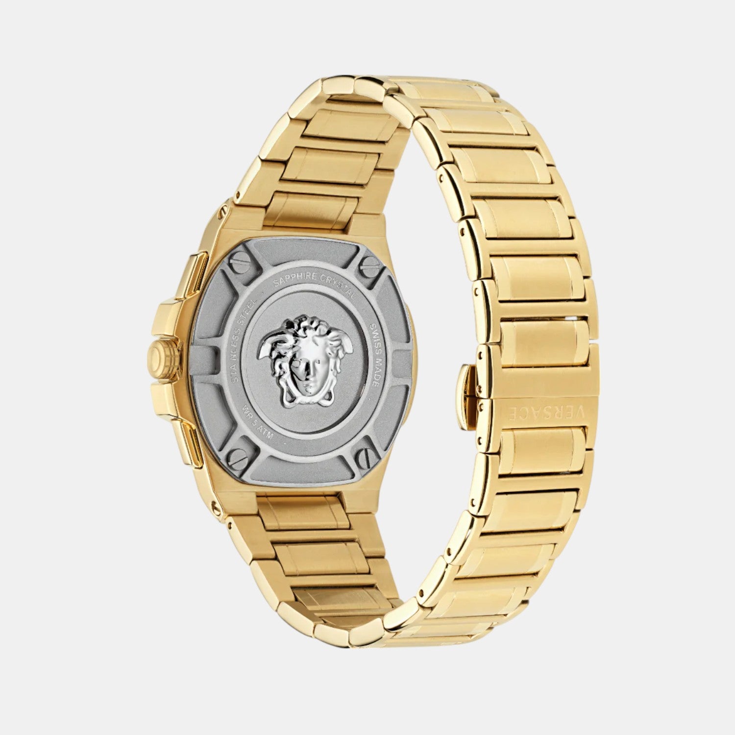 Greca Extreme Men Quartz Gold Dial Chronograph Stainless Steel Watch VE7H00723