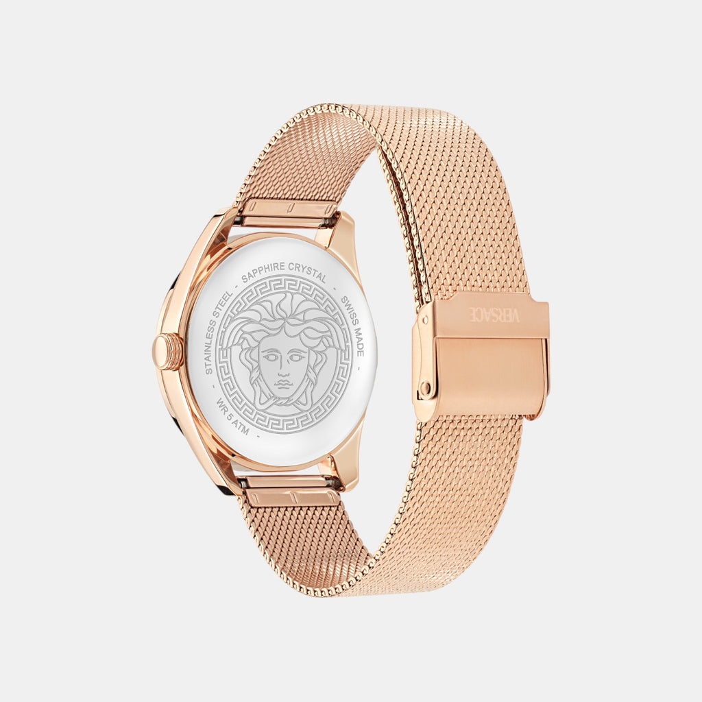 New V-Circle Women Quartz Two Tone Dial Analog Stainless Steel Watch VE8A00524