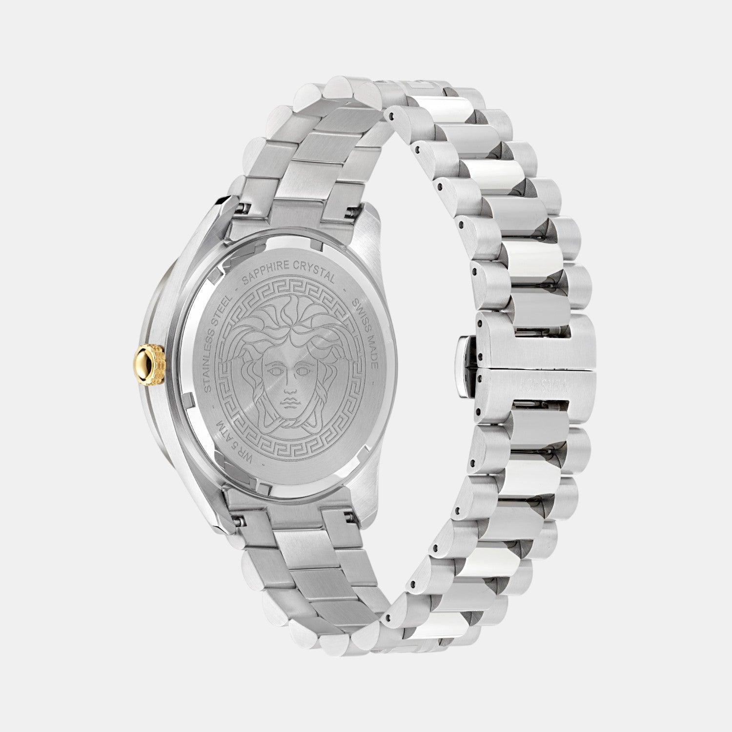 V Dome Men Quartz Blue Dial Analog Stainless Steel Watch VE8E00324