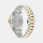 V Dome Men Quartz White Dial Analog Stainless Steel Watch VE8E00424