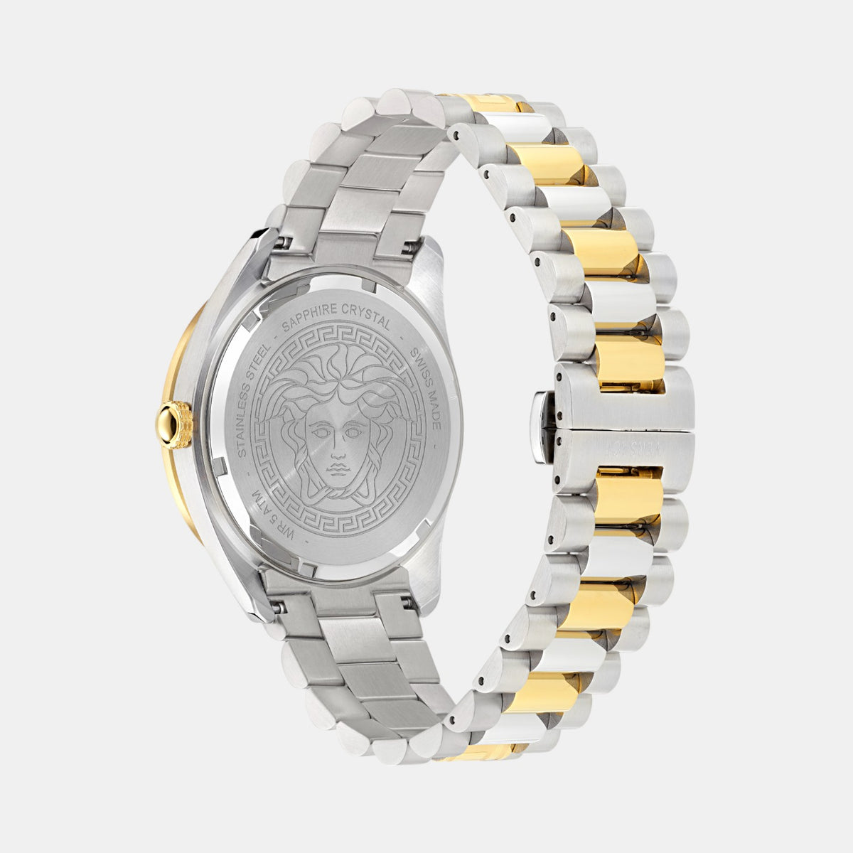 V Dome Men Quartz White Dial Analog Stainless Steel Watch VE8E00424