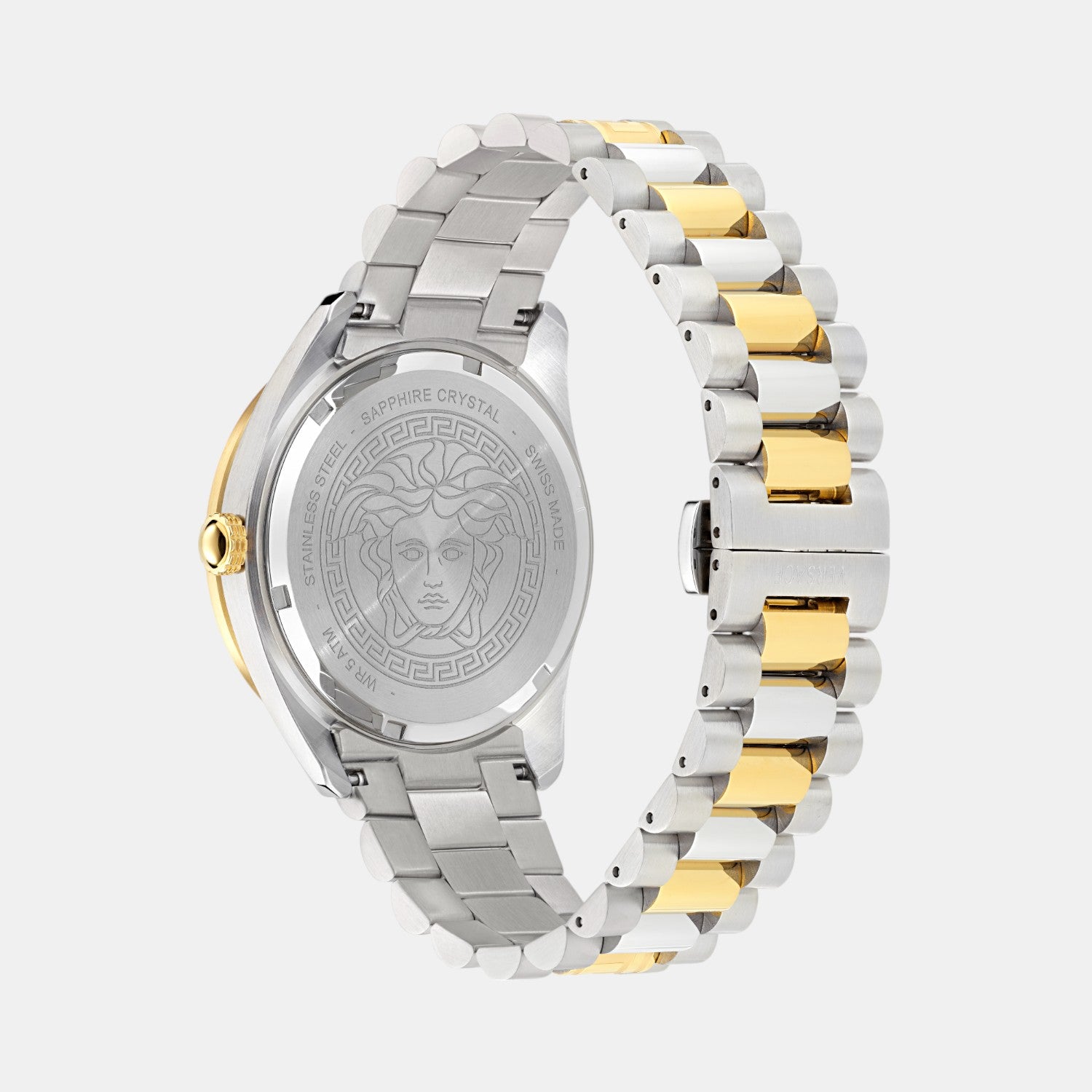 V Dome Men Quartz White Dial Analog Stainless Steel Watch VE8E00424