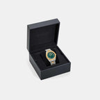 V-Dome Men Quartz Green Dial Analog Stainless Steel Watch VE8E00524
