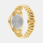 V Dome Men Quartz Black Dial Analog Stainless Steel Watch VE8E00624