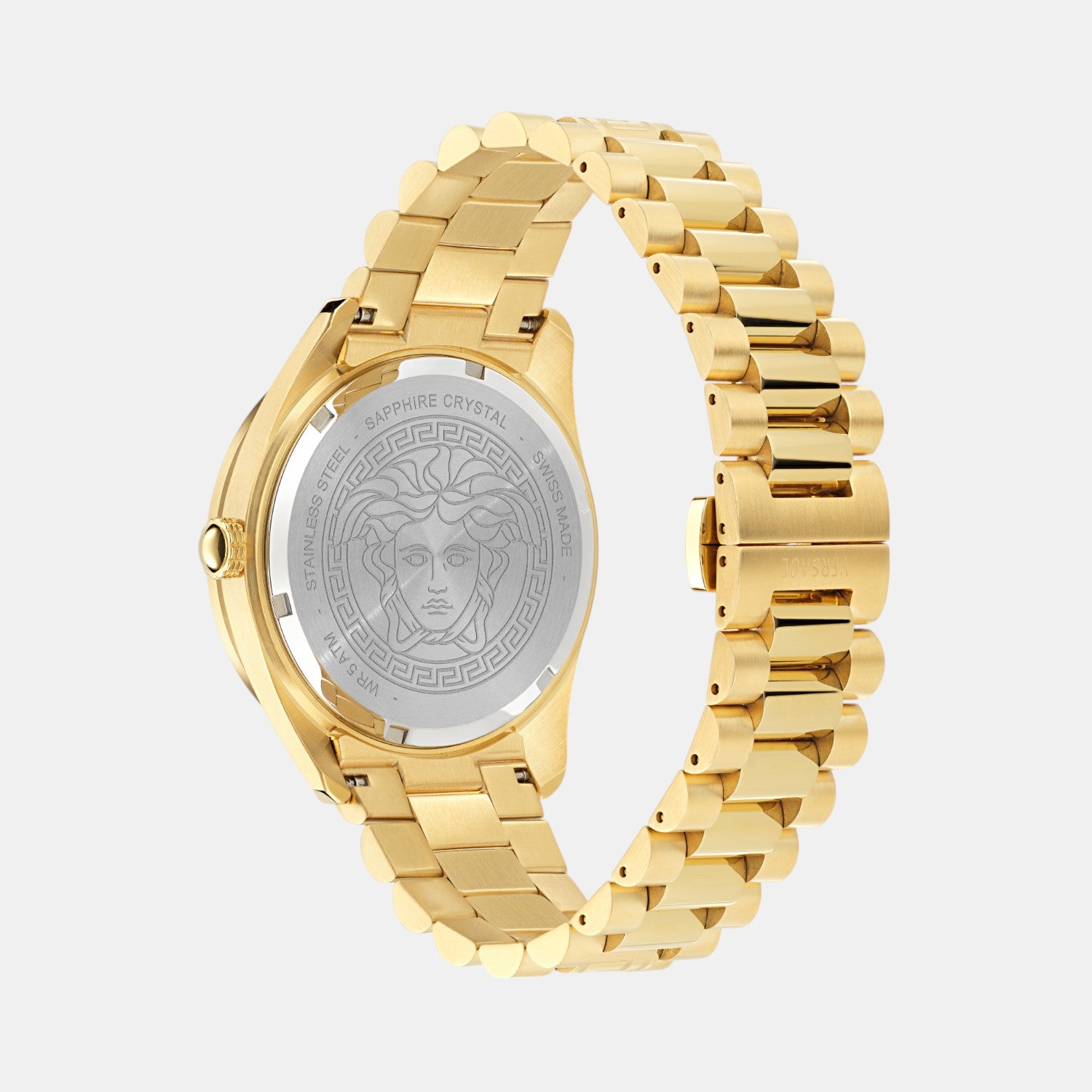 V Dome Men Quartz Black Dial Analog Stainless Steel Watch VE8E00624