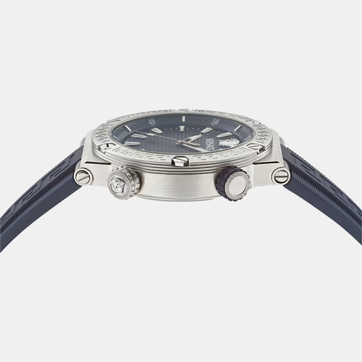 Greca Logo Diver(Wc-8G) Men Quartz Blue Dial Analog Silicone Watch VE8G00124
