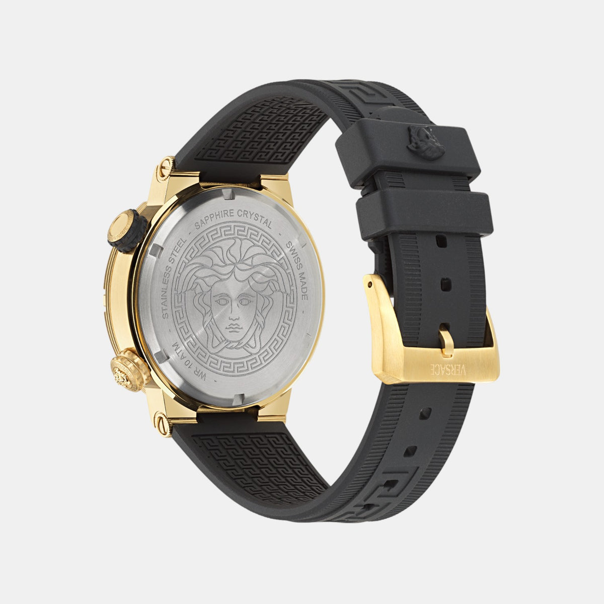 Greca Men Quartz Black Dial Analog Silicone Watch VE8G00324