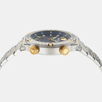 Greca Logo Diver Men Quartz Two Tone Dial Analog Stainless Steel Watch VE8G00424