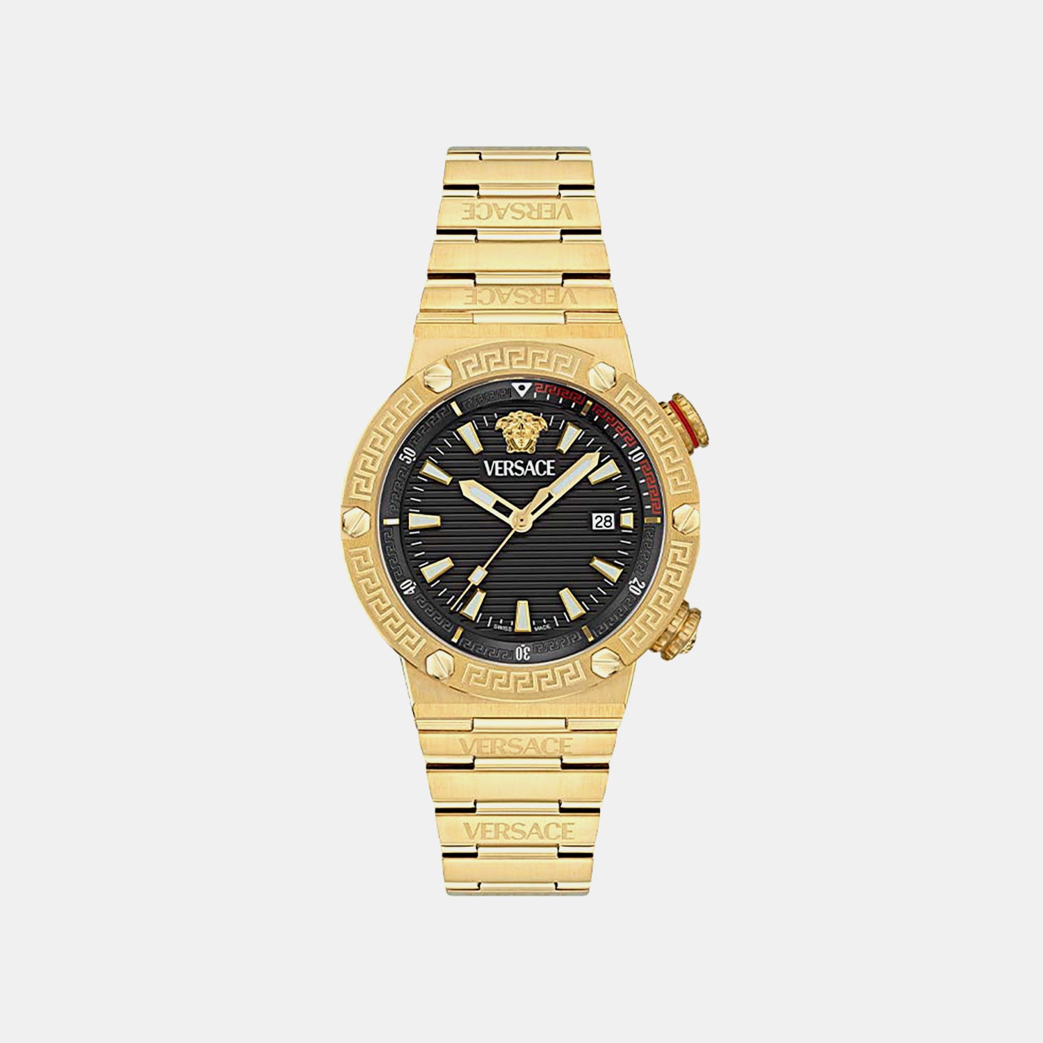 Men Quartz Black Dial Analog Stainless Steel Watch VE8G00624