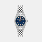 Timeless V‑Code Women Quartz Blue Dial Analog Stainless Steel Watch VE8I00324