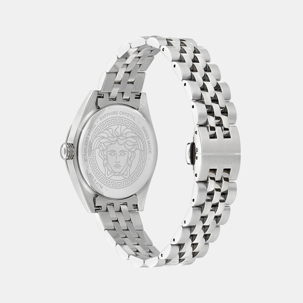 Timeless V‑Code Women Quartz Blue Dial Analog Stainless Steel Watch VE8I00324