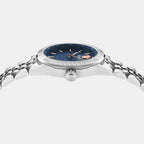 Timeless V‑Code Women Quartz Blue Dial Analog Stainless Steel Watch VE8I00324