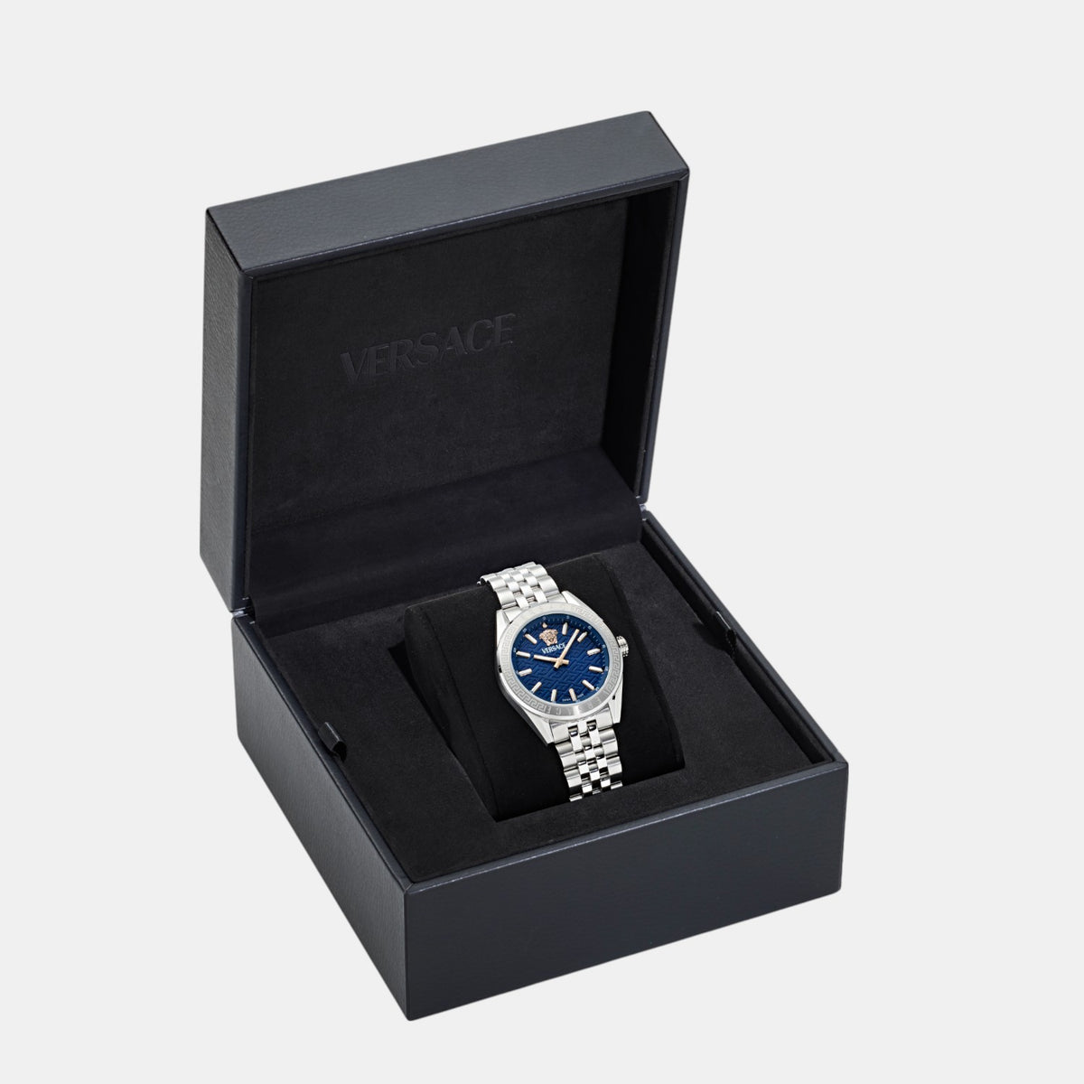 Timeless V-Code Women Quartz Blue Dial Analog Stainless Steel Watch VE8I00324
