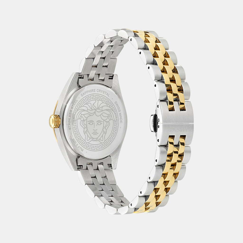 V-Code Women Quartz Green Dial Analog Stainless Steel Watch VE8I00424