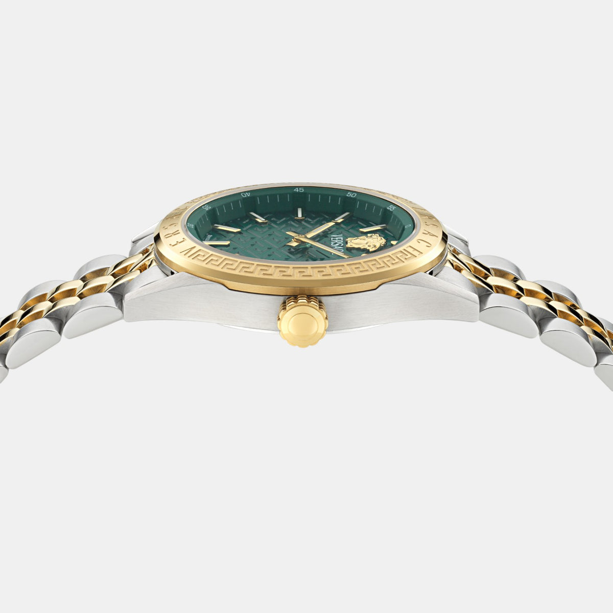 V-Code Women Quartz Green Dial Analog Stainless Steel Watch VE8I00424