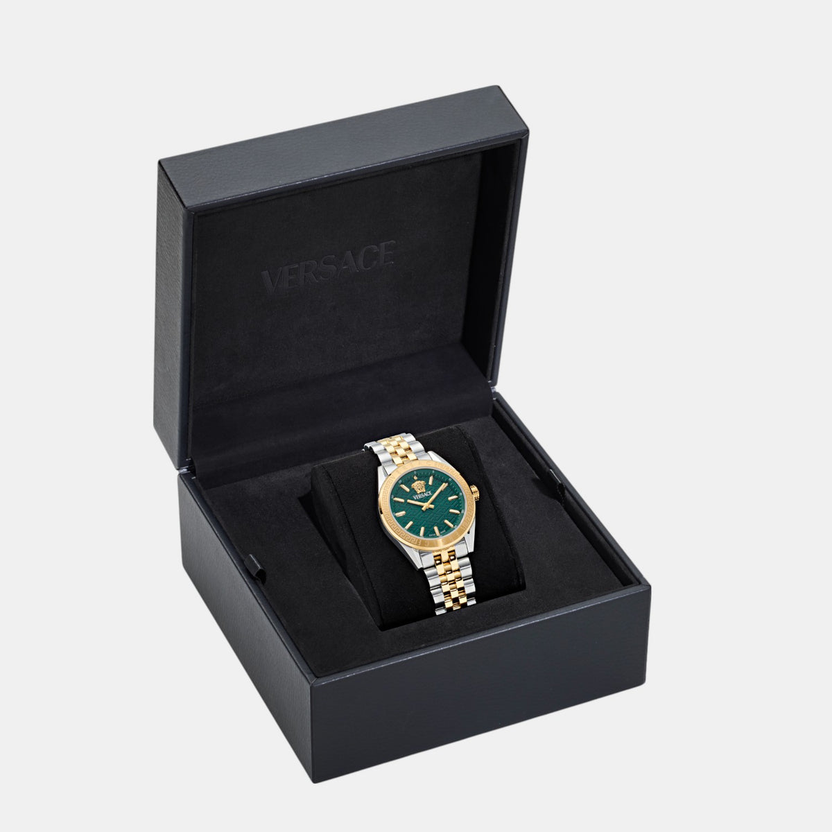 V-Code Women Quartz Green Dial Analog Stainless Steel Watch VE8I00424
